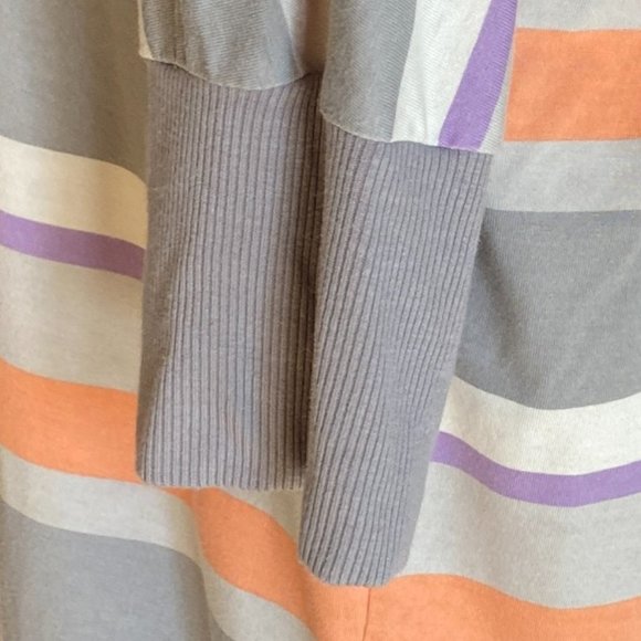 Torrid Super Soft Knit Pastel Multi-Striped Longline Open Cardigan Rayon Sz 3X - Picture 8 of 14